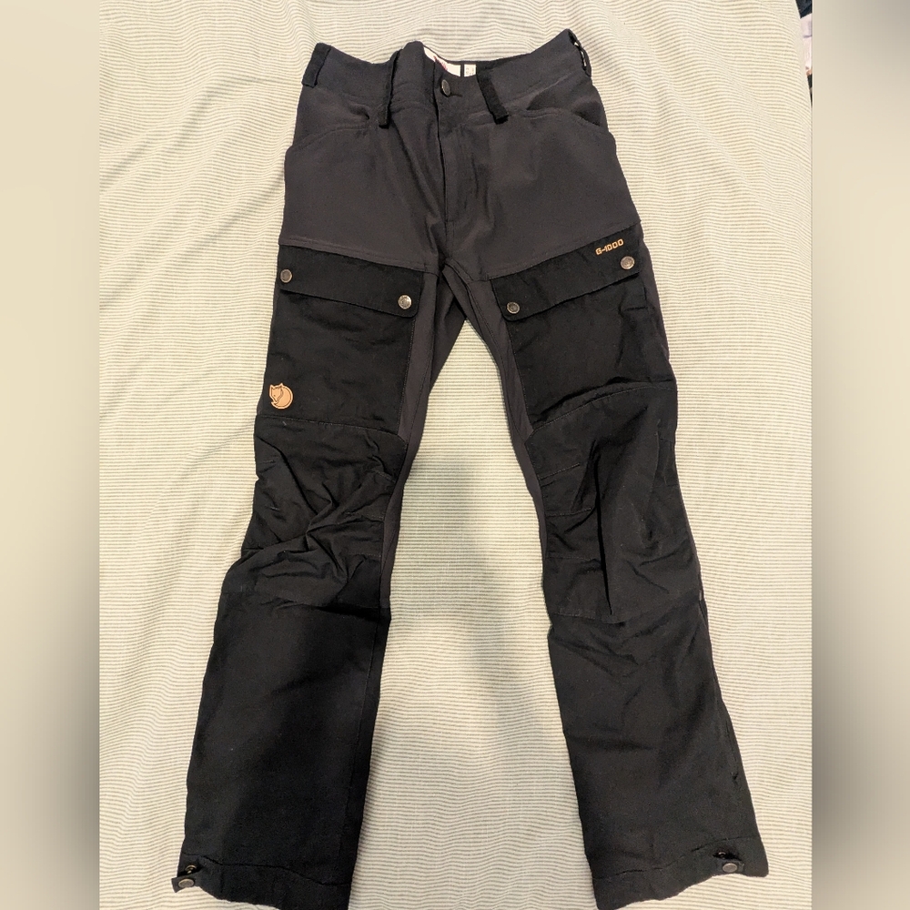Fjallraven Black Cargo Pants for Outdoor Adventures